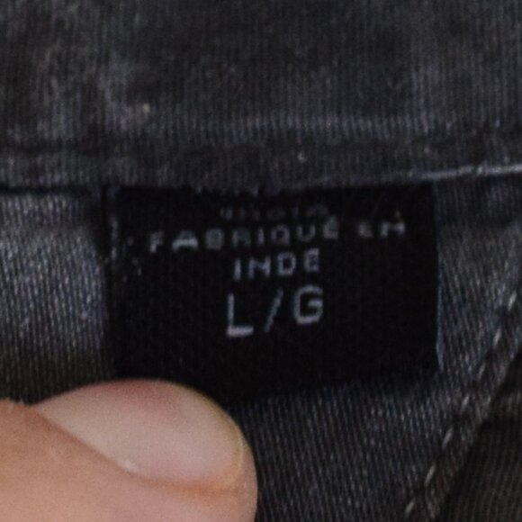 Gray Washed Cotton Button Down Long Sleeve Shirt - Picture 7 of 8